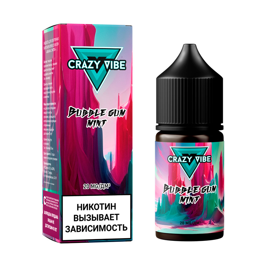 Жидкость Crazy Vibe "Bubble Gum Mint" 30 мл