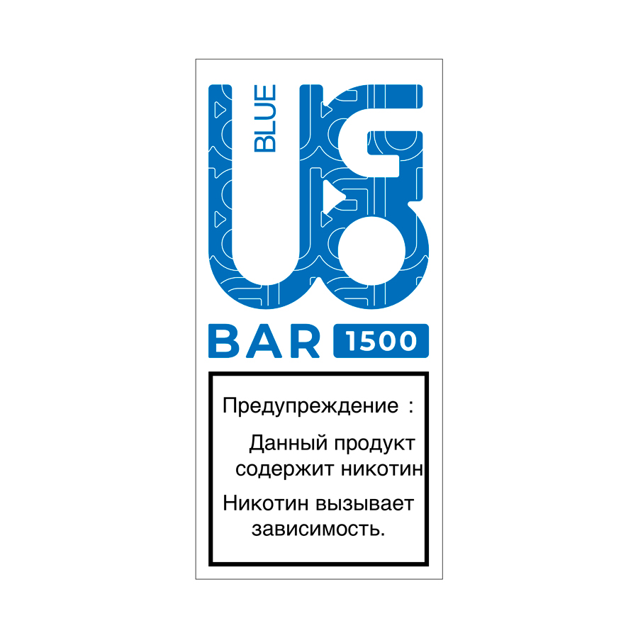 Электронная сигарета Ugobar 1500 "Blue" 1 шт/уп
