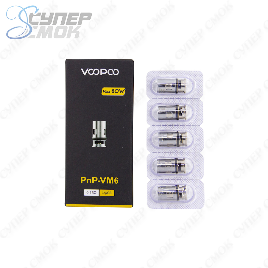 Сменный испаритель Voopoo PnP VM6 Coil (Doric/Vinci/Drag X/PnP Pod Tank)