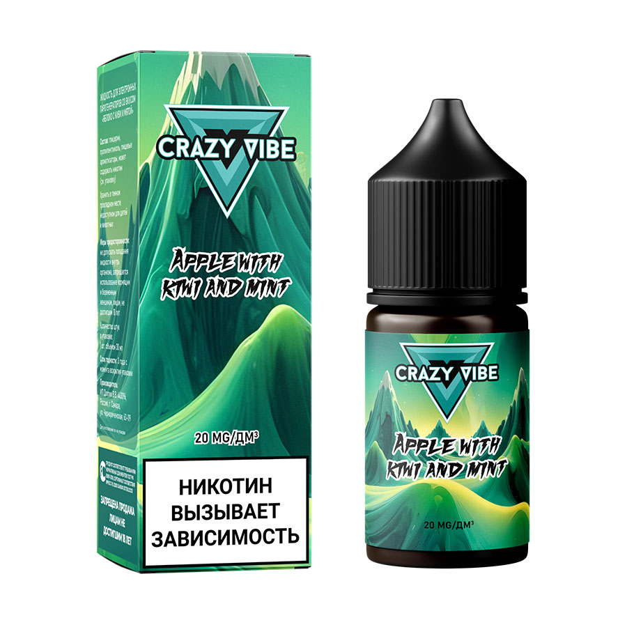 Жидкость Crazy Vibe "Apple Kiwi Mint" 30 мл